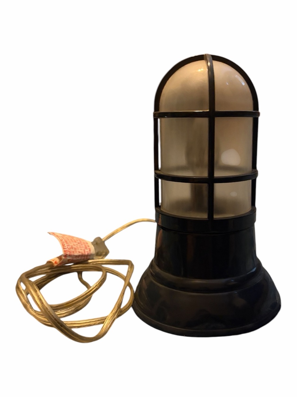 Pottery Barn Kids Navy Blue Nautical Themed Touch Lamp Vintage